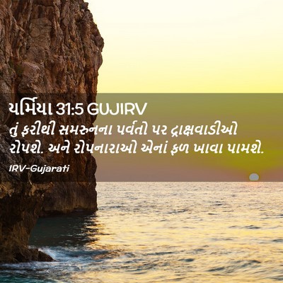 Picture 02 - યર્મિયા 31:5 GUJIRV - તું ફરીથી સમરુનના - Bible Verse Picture
