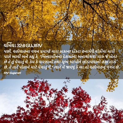 Picture 02 - યર્મિયા 32:8 GUJIRV - પછી, યહોવાહના વચન - Bible Verse Picture