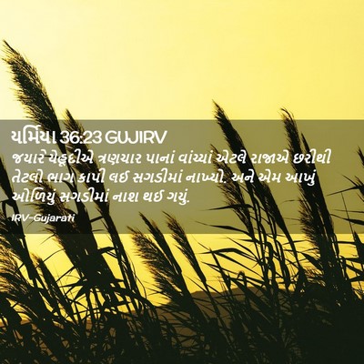 Picture 02 - યર્મિયા 36:23 GUJIRV - જયારે યેહૂદીએ - Bible Verse Picture