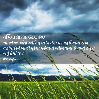 Picture 02 - યર્મિયા 36:28 GUJIRV - “પાછો જા, બીજું - Bible Verse Picture
