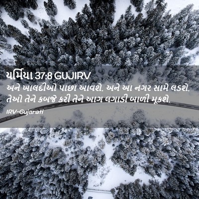 Picture 02 - યર્મિયા 37:8 GUJIRV - અને ખાલદીઓ પાછા - Bible Verse Picture