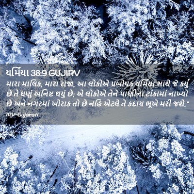 Picture 02 - યર્મિયા 38:9 GUJIRV - મારા માલિક, મારા - Bible Verse Picture