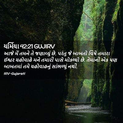 Picture 02 - યર્મિયા 42:21 GUJIRV - આજે મેં તમને તે - Bible Verse Picture