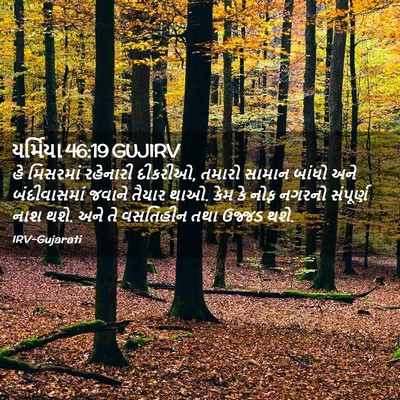 Picture 02 - યર્મિયા 46:19 GUJIRV - હે મિસરમાં - Bible Verse Picture