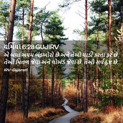 Picture 02 - યર્મિયા 6:28 GUJIRV - એ બધા અધમ બંડખોરો - Bible Verse Picture