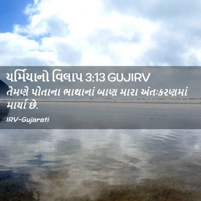 Picture 02 - યર્મિયાનો વિલાપ 3:13 GUJIRV - તેમણે પોતાના - Bible Verse Picture
