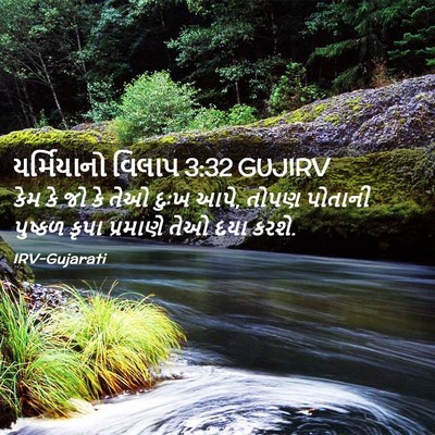 Picture 02 - યર્મિયાનો વિલાપ 3:32 GUJIRV - કેમ કે જો કે તેઓ - Bible Verse Picture