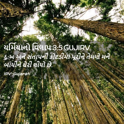 Picture 02 - યર્મિયાનો વિલાપ 3:5 GUJIRV - દુ:ખ અને સંતાપની - Bible Verse Picture