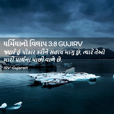 Picture 02 - યર્મિયાનો વિલાપ 3:8 GUJIRV - જ્યારે હું પોકાર - Bible Verse Picture