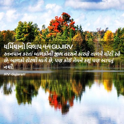 Picture 02 - યર્મિયાનો વિલાપ 4:4 GUJIRV - સ્તનપાન કરતાં - Bible Verse Picture