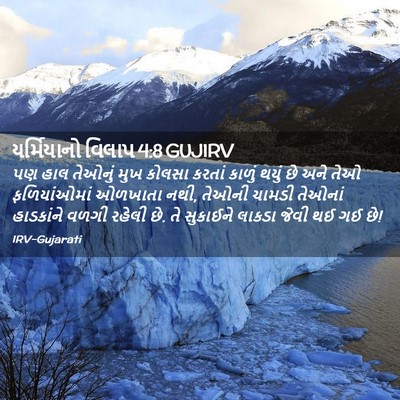 Picture 02 - યર્મિયાનો વિલાપ 4:8 GUJIRV - પણ હાલ તેઓનું મુખ - Bible Verse Picture