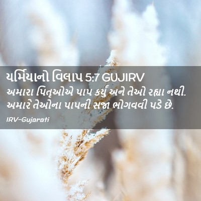 Picture 02 - યર્મિયાનો વિલાપ 5:7 GUJIRV - અમારા પિતૃઓએ પાપ - Bible Verse Picture