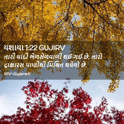Picture 02 - યશાયા 1:22 GUJIRV - તારી ચાંદી - Bible Verse Picture