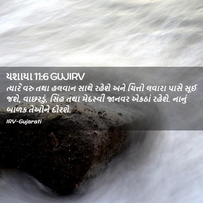 Picture 02 - યશાયા 11:6 GUJIRV - ત્યારે વરુ તથા - Bible Verse Picture