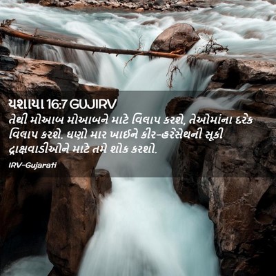 Picture 02 - યશાયા 16:7 GUJIRV - તેથી મોઆબ મોઆબને - Bible Verse Picture