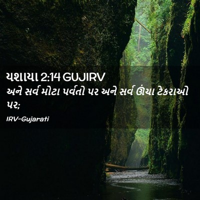 Picture 02 - યશાયા 2:14 GUJIRV - અને સર્વ મોટા - Bible Verse Picture
