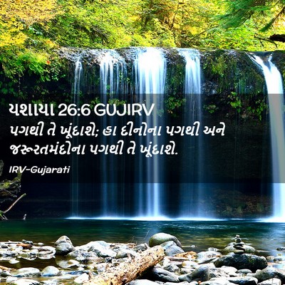 Picture 02 - યશાયા 26:6 GUJIRV - પગથી તે ખૂંદાશે; હા - Bible Verse Picture