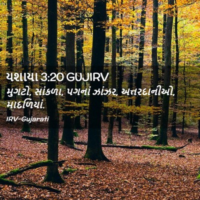 Picture 02 - યશાયા 3:20 GUJIRV - મુગટો, સાંકળા, - Bible Verse Picture
