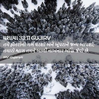 Picture 02 - યશાયા 33:11 GUJIRV - તમે ફોતરાંનો ગર્ભ - Bible Verse Picture