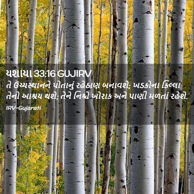 Picture 02 - યશાયા 33:16 GUJIRV - તે ઉચ્ચસ્થાનને - Bible Verse Picture