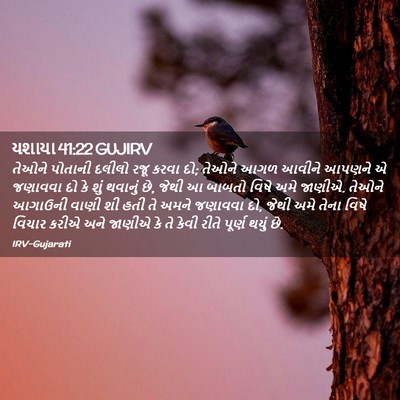 Picture 02 - યશાયા 41:22 GUJIRV - તેઓને પોતાની - Bible Verse Picture