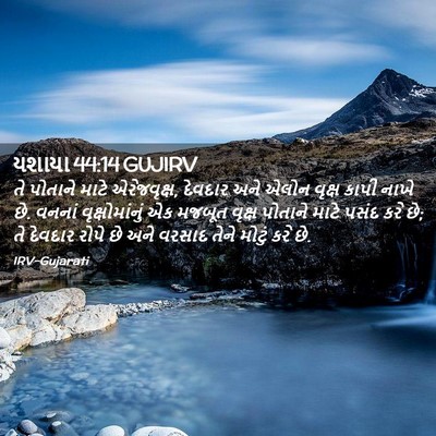 Picture 02 - યશાયા 44:14 GUJIRV - તે પોતાને માટે - Bible Verse Picture