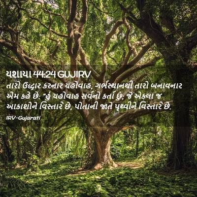 Picture 02 - યશાયા 44:24 GUJIRV - તારો ઉદ્ધાર કરનાર - Bible Verse Picture