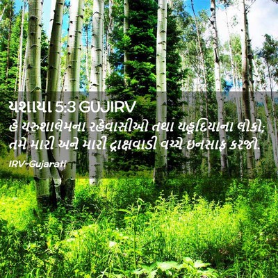 Picture 02 - યશાયા 5:3 GUJIRV - હે યરુશાલેમના - Bible Verse Picture