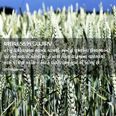 Picture 02 - યશાયા 58:14 GUJIRV - તો તું યહોવાહમાં - Bible Verse Picture