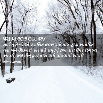 Picture 02 - યશાયા 60:5 GUJIRV - ત્યારે તું તે - Bible Verse Picture