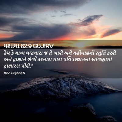 Picture 02 - યશાયા 62:9 GUJIRV - કેમ કે ધાન્ય - Bible Verse Picture