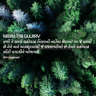 Picture 02 - યશાયા 7:18 GUJIRV - વળી તે સમયે યહોવાહ - Bible Verse Picture