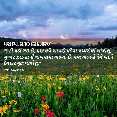 Picture 02 - યશાયા 9:10 GUJIRV - “ઈંટો પડી ગઈ છે, પણ - Bible Verse Picture