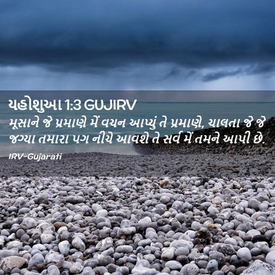 Picture 02 - યહોશુઆ 1:3 GUJIRV - મૂસાને જે પ્રમાણે - Bible Verse Picture