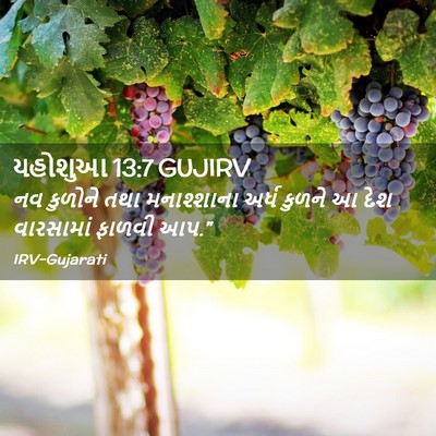 Picture 02 - યહોશુઆ 13:7 GUJIRV - નવ કુળોને તથા - Bible Verse Picture