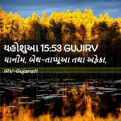 Picture 02 - યહોશુઆ 15:53 GUJIRV - યાનીમ, બેથ-તાપ્પૂઆ - Bible Verse Picture