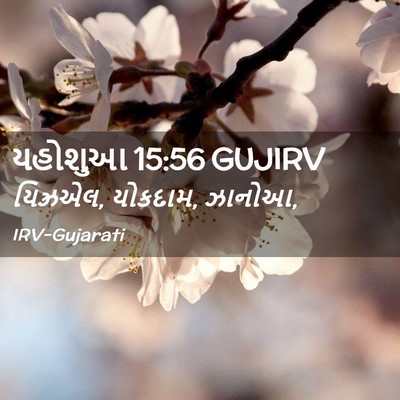 Picture 02 - યહોશુઆ 15:56 GUJIRV - યિઝ્રએલ, યોકદામ, - Bible Verse Picture