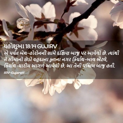 Picture 02 - યહોશુઆ 18:14 GUJIRV - એ પર્વત - Bible Verse Picture