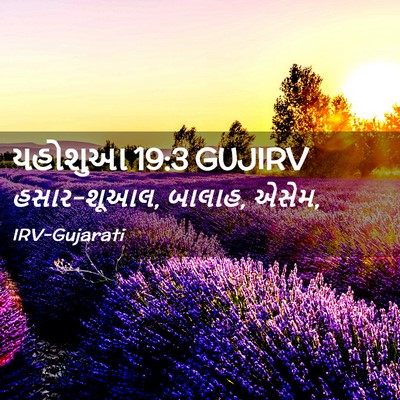 Picture 02 - યહોશુઆ 19:3 GUJIRV - હસાર-શૂઆલ, બાલાહ, - Bible Verse Picture