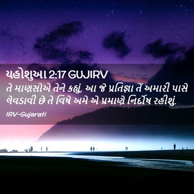 Picture 02 - યહોશુઆ 2:17 GUJIRV - તે માણસોએ તેને - Bible Verse Picture