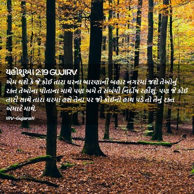 Picture 02 - યહોશુઆ 2:19 GUJIRV - એમ થશે કે જે કોઈ - Bible Verse Picture