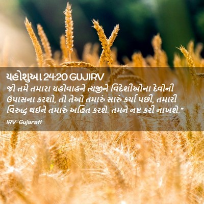 Picture 02 - યહોશુઆ 24:20 GUJIRV - જો તમે તમારા - Bible Verse Picture