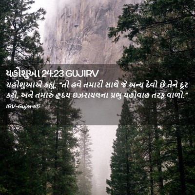 Picture 02 - યહોશુઆ 24:23 GUJIRV - યહોશુઆએ કહ્યું, - Bible Verse Picture