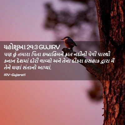 Picture 02 - યહોશુઆ 24:3 GUJIRV - પણ હું તમારા પિતા - Bible Verse Picture