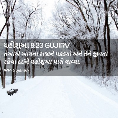 Picture 02 - યહોશુઆ 8:23 GUJIRV - તેઓએ આયના રાજાને - Bible Verse Picture