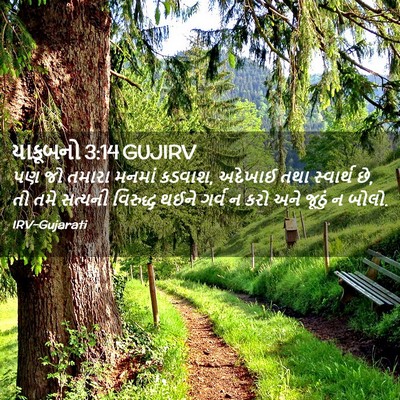 Picture 02 - યાકૂબનો 3:14 GUJIRV - પણ જો તમારા મનમાં - Bible Verse Picture