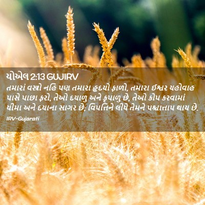 Picture 02 - યોએલ 2:13 GUJIRV - તમારાં વસ્ત્રો - Bible Verse Picture