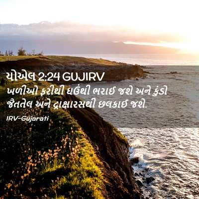Picture 02 - યોએલ 2:24 GUJIRV - ખળીઓ ફરીથી ઘઉંથી - Bible Verse Picture