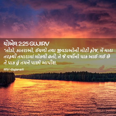 Picture 02 - યોએલ 2:25 GUJIRV - “તીડો, કાતરાઓ, ઈયળો - Bible Verse Picture