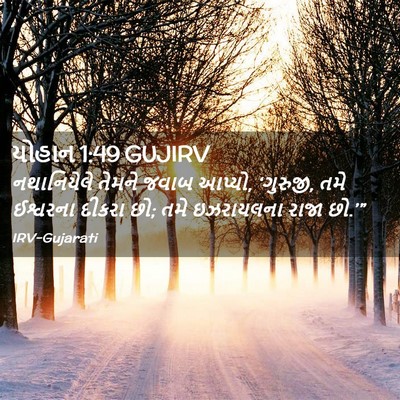Picture 02 - યોહાન 1:49 GUJIRV - નથાનિયેલે તેમને - Bible Verse Picture